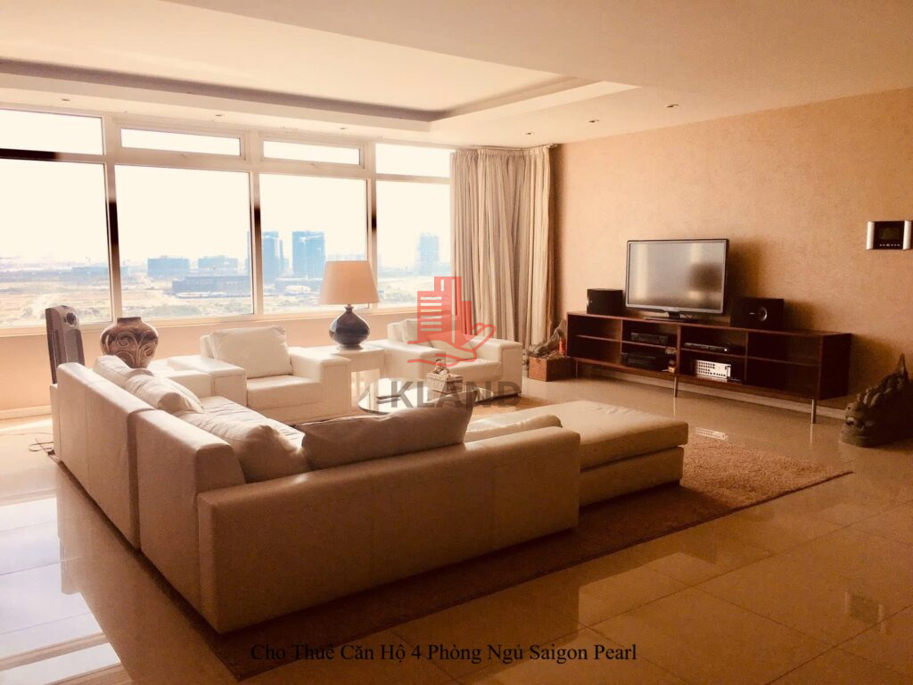 Cho Thuê Căn Hộ 4 Phòng Ngủ Saigon Pearl – 206m² Giá 56 Triệu/Tháng, Nội Thất Cao Cấp, Bao Phí Quản Lý