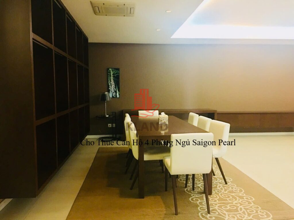 Cho Thuê Căn Hộ 4 Phòng Ngủ Saigon Pearl 206m² – Giá 56 Triệu/Tháng Bao Phí Quản Lý