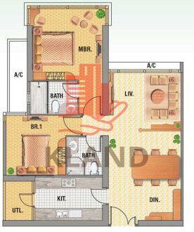 Bán căn hộ 2 phòng ngủ Saigon Pearl Ruby 1 – 85m² chỉ 9.5 tỷ, sẵn sàng ở ngay!