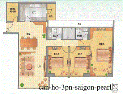 Bán Căn Hộ 3 Phòng Ngủ Saigon Pearl 141m² – Giá Tốt, View Đẹp, Full Nội Thất Cao Cấp